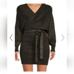 Gianni Bini Metallic Shimmering Sweater Dress